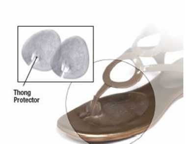 Sandal Thong Protector with toes spreader cushions ball-of-foot